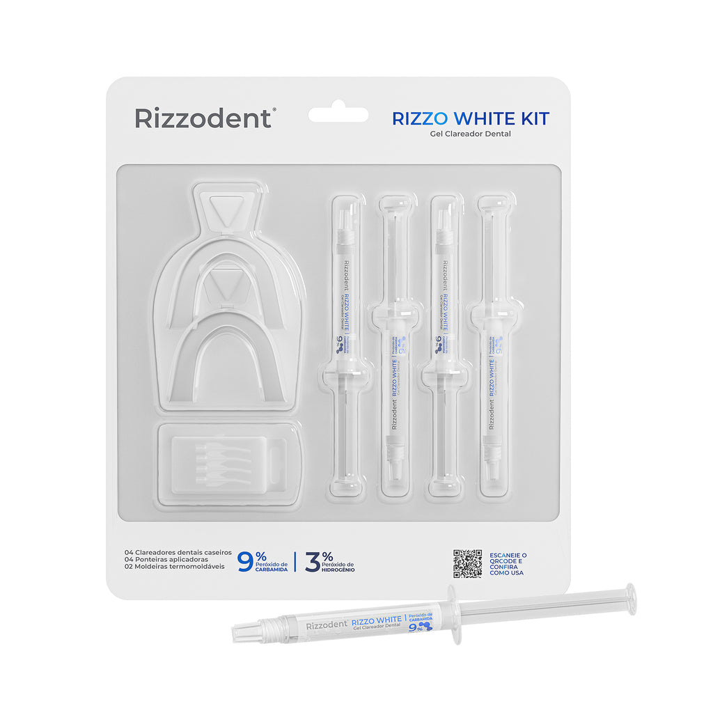 Kit Clareador Dental Doméstico Rizzo White - Peróxido de Hidrogênio 3%